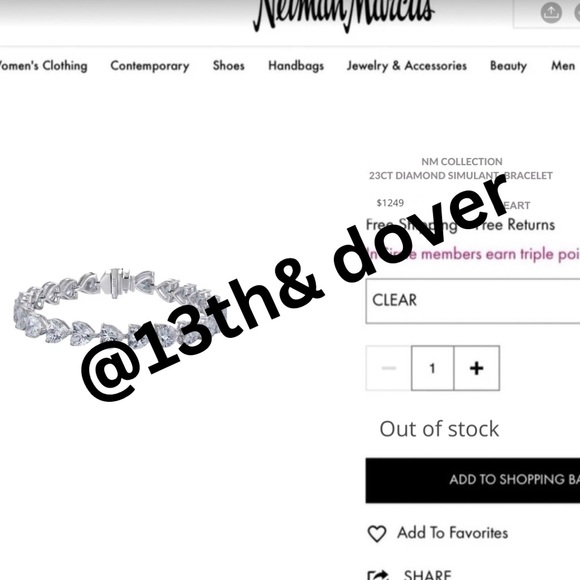 ❤️18k 23ct Heart Tennis Bracelet - Picture 16 of 16